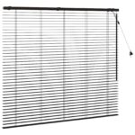 vidaXL Žalúzia Tmavohnedá 160 x 130 cm 35 mm Masívne Paulownia drevo – Obrázok 3