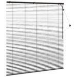 vidaXL Žalúzia Tmavohnedá 155 x 160 cm 35 mm Masívne Paulownia drevo – Obrázok 3