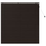 vidaXL Žalúzia Tmavohnedá 160 x 160 cm 35 mm Masívne Paulownia drevo – Obrázok 2