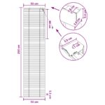 vidaXL Žalúzia Tmavohnedá 55 x 250 cm 35 mm Masívne Paulownia drevo – Obrázok 9