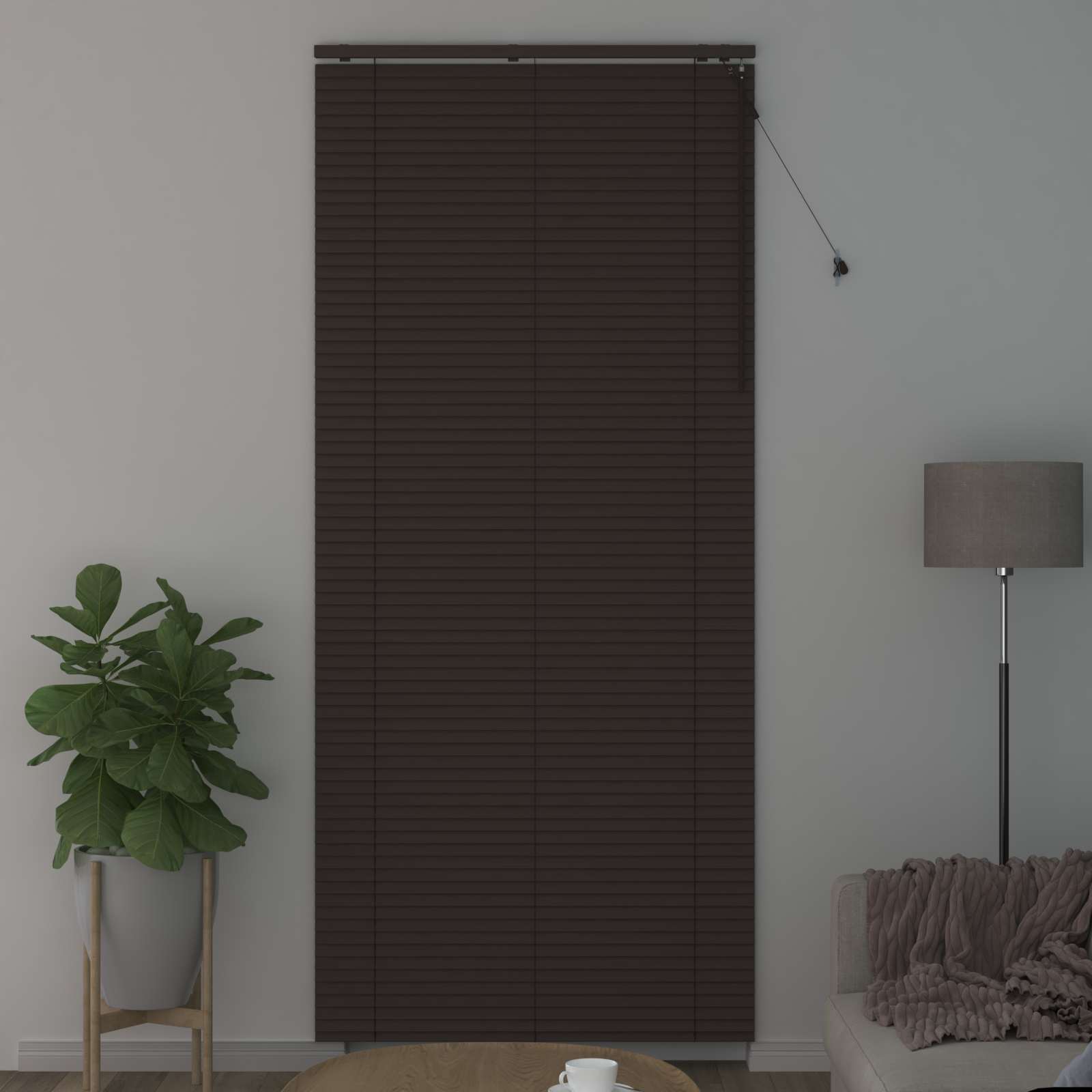 42015593_1-22.jpg vidaXL Žalúzia Tmavohnedá 110 x 250 cm 35 mm Masívne Paulownia drevo – Obrázok 1