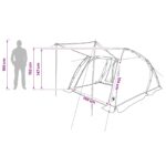 vidaXL Tunelový stan Zelená 361 x 235 x 147 cm – Obrázok 13