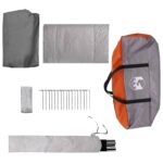 vidaXL Tunelový stan Šedá a oranžová 361 x 235 x 147 cm – Obrázok 8