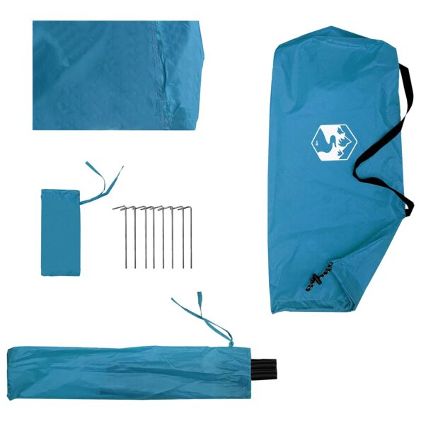 vidaXL 2-v-1 dažďový plášť s kapucňou Modrá 262 x 126 x 130 cm – Obrázok 10