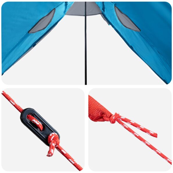 vidaXL 2-v-1 dažďový plášť s kapucňou Modrá 262 x 126 x 130 cm – Obrázok 11