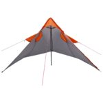 vidaXL 2-v-1 dažďový plášť s kapucňou Šedá a oranžová – Obrázok 6