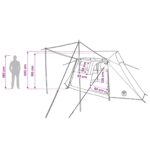 vidaXL Tunelový stan Modrá 475 x 220 x 192 cm – Obrázok 13