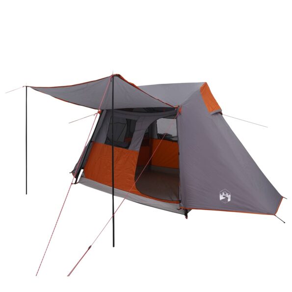 vidaXL Tunelový stan Šedá a oranžová 475 x 220 x 192 cm – Obrázok 2