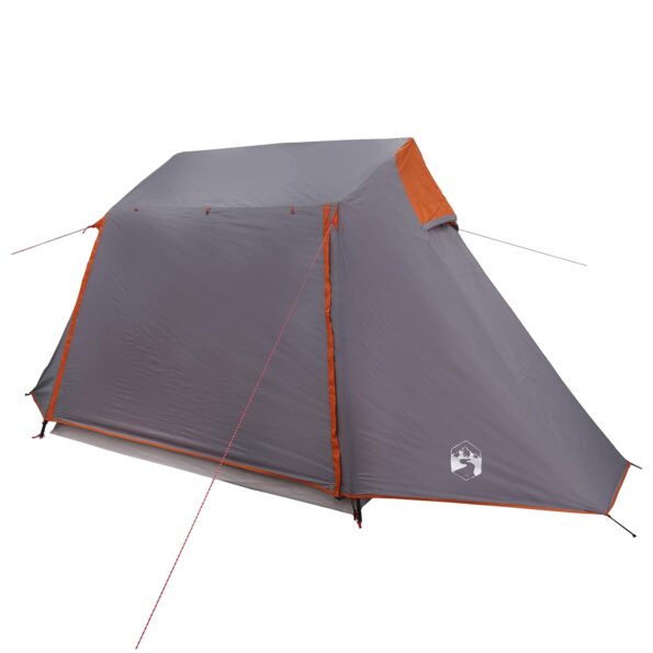 vidaXL Tunelový stan Šedá a oranžová 475 x 220 x 192 cm – Obrázok 3