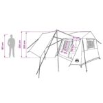 vidaXL Tunelový stan Modrá 275 x 240 x 200 cm – Obrázok 13