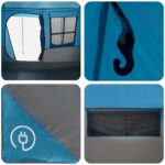 vidaXL Tunelový stan Modrá 275 x 240 x 200 cm – Obrázok 9