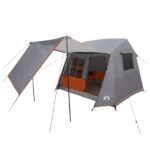 vidaXL Tunelový stan Šedá a oranžová 275 x 240 x 200 cm – Obrázok 2