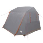 vidaXL Tunelový stan Šedá a oranžová 275 x 240 x 200 cm – Obrázok 3