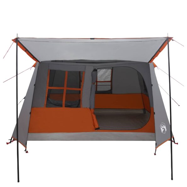 vidaXL Tunelový stan Šedá a oranžová 275 x 240 x 200 cm – Obrázok 4