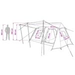 vidaXL Tunelový stan Zelená 400 x 278 x 182 cm – Obrázok 13