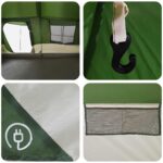 vidaXL Tunelový stan Zelená 400 x 278 x 182 cm – Obrázok 9