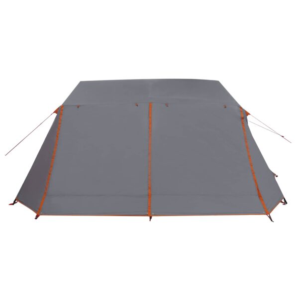 vidaXL Tunelový stan Šedá a oranžová 400 x 278 x 182 cm – Obrázok 5