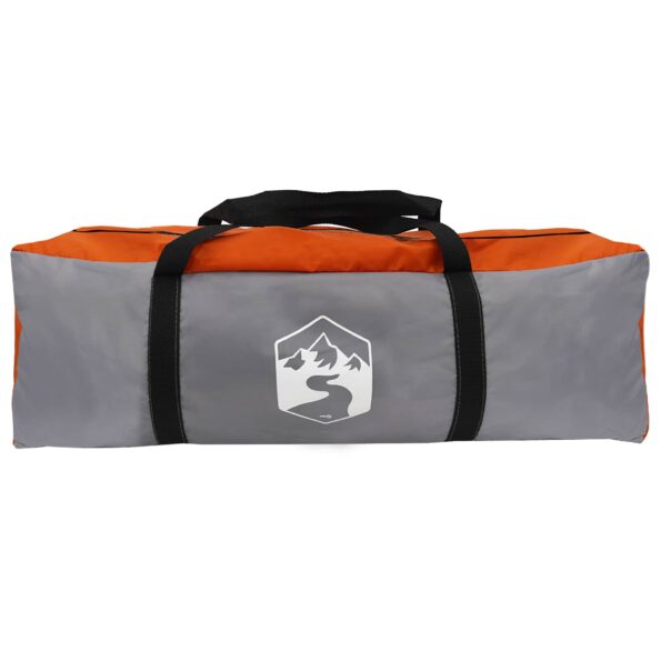 vidaXL Tunelový stan Šedá a oranžová 400 x 278 x 182 cm – Obrázok 7