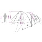 vidaXL Tunelový stan Zelená 560 x 395 x 212 cm – Obrázok 13