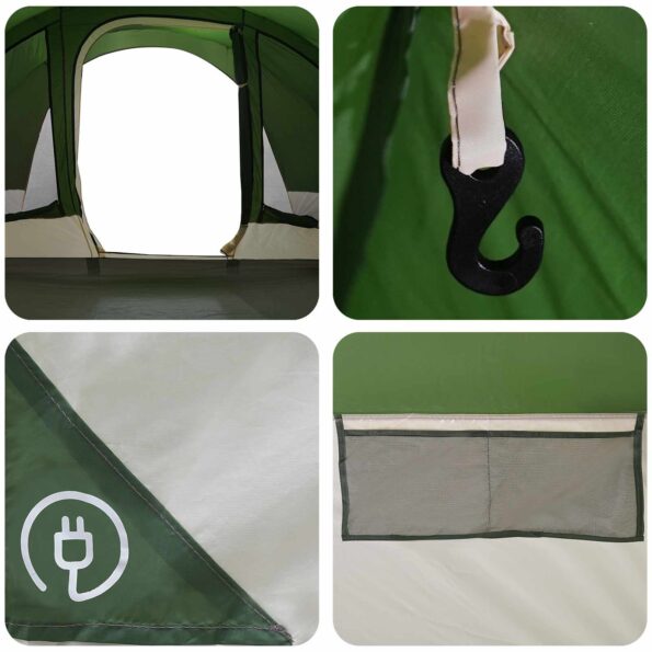 vidaXL Tunelový stan Zelená 560 x 395 x 212 cm – Obrázok 9