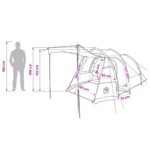 vidaXL Tunelový stan Zelená 390 x 215 x 152 cm – Obrázok 13