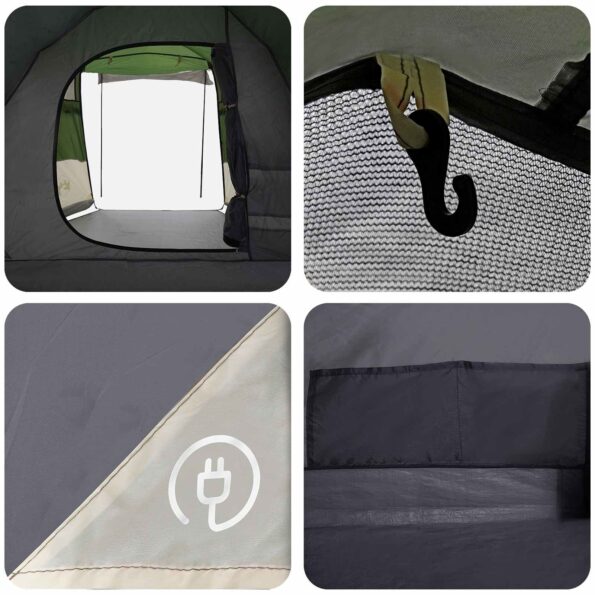 vidaXL Tunelový stan Zelená 390 x 215 x 152 cm – Obrázok 9