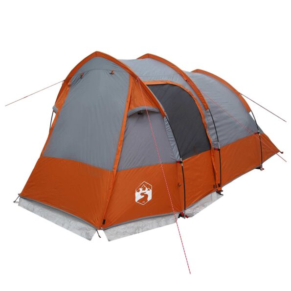 vidaXL Tunelový stan Šedá a oranžová 390 x 215 x 152 cm – Obrázok 3