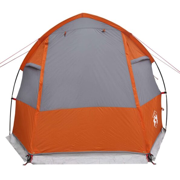 vidaXL Tunelový stan Šedá a oranžová 390 x 215 x 152 cm – Obrázok 5