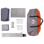 vidaXL Tunelový stan Šedá a oranžová 390 x 215 x 152 cm – Obrázok 8