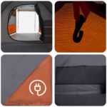 vidaXL Tunelový stan Šedá a oranžová 390 x 215 x 152 cm – Obrázok 9