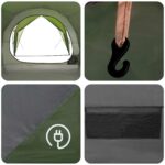 vidaXL Tunelový stan Zelená 382 x 262 x 214 cm – Obrázok 10