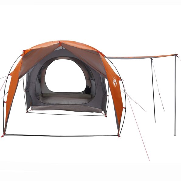 vidaXL Tunelový stan Šedá a oranžová 382 x 262 x 214 cm – Obrázok 5