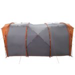 vidaXL Tunelový stan Šedá a oranžová 382 x 262 x 214 cm – Obrázok 7
