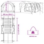 vidaXL Tunelový stan Zelená 562 x 265 x 216 cm – Obrázok 13