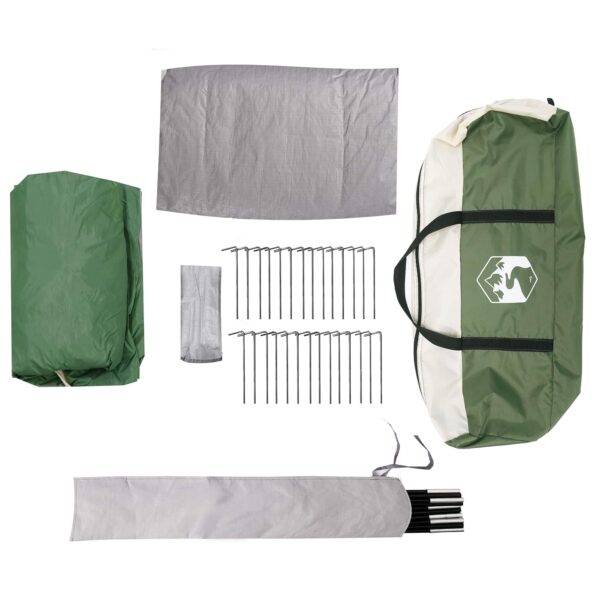 vidaXL Tunelový stan Zelená 562 x 265 x 216 cm – Obrázok 9
