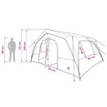 vidaXL Rodinný stan Zelená 533 x 312 x 230 cm – Obrázok 13