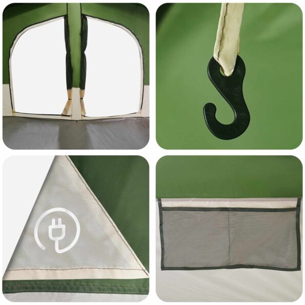 vidaXL Rodinný stan Zelená 533 x 312 x 230 cm – Obrázok 9