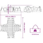 vidaXL Rodinný stan Zelená 610 x 610 x 210 cm – Obrázok 13