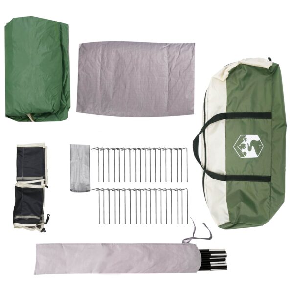 vidaXL Rodinný stan Zelená 610 x 610 x 210 cm – Obrázok 9