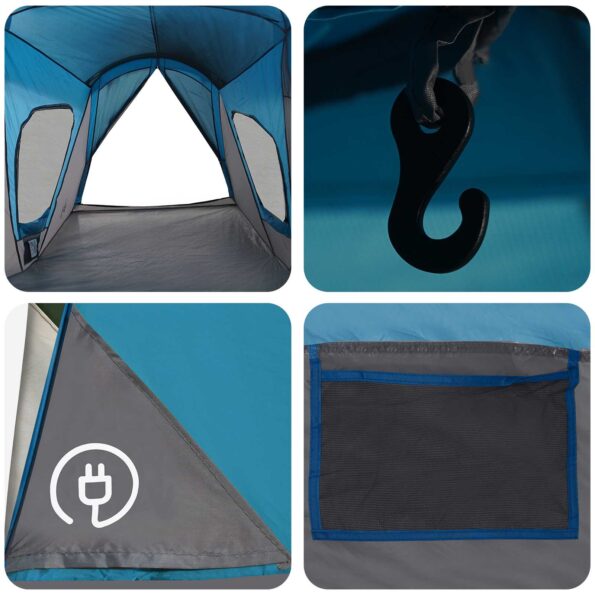 vidaXL Rodinný stan Modrá 610 x 610 x 210 cm – Obrázok 10
