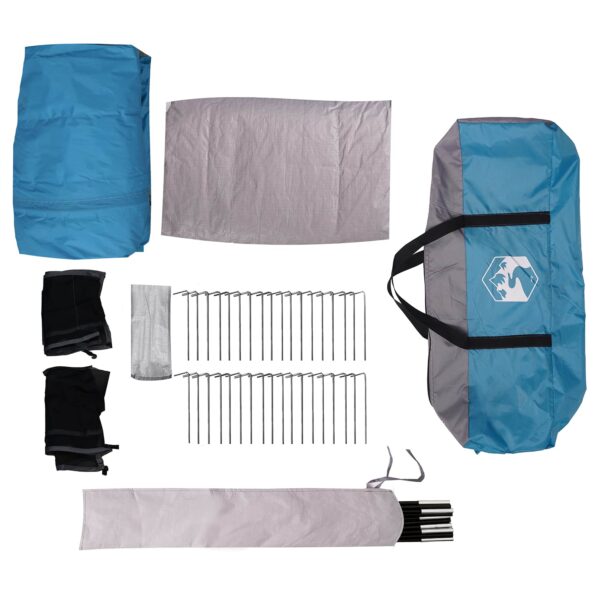 vidaXL Rodinný stan Modrá 610 x 610 x 210 cm – Obrázok 9