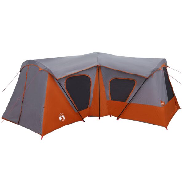 vidaXL Rodinný stan Šedá a oranžová 610 x 610 x 210 cm – Obrázok 4