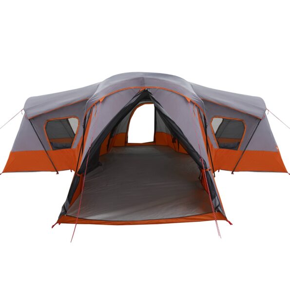vidaXL Rodinný stan Šedá a oranžová 610 x 610 x 210 cm – Obrázok 5