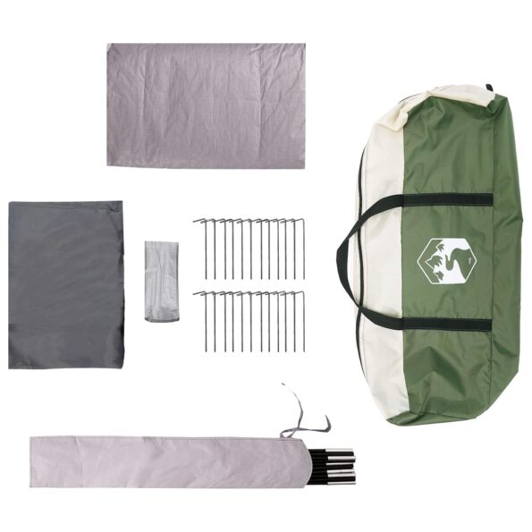 vidaXL Tunelový stan Zelená 505 x 330 x 204 cm – Obrázok 8