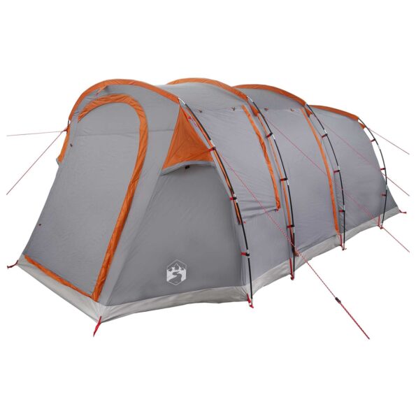 vidaXL Tunelový stan Šedá a oranžová 505 x 330 x 204 cm – Obrázok 3