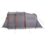 vidaXL Tunelový stan Šedá a oranžová 505 x 330 x 204 cm – Obrázok 6