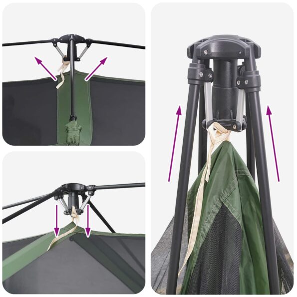 vidaXL Okamžitý stan Zelená 340 x 280 x 190 cm – Obrázok 13