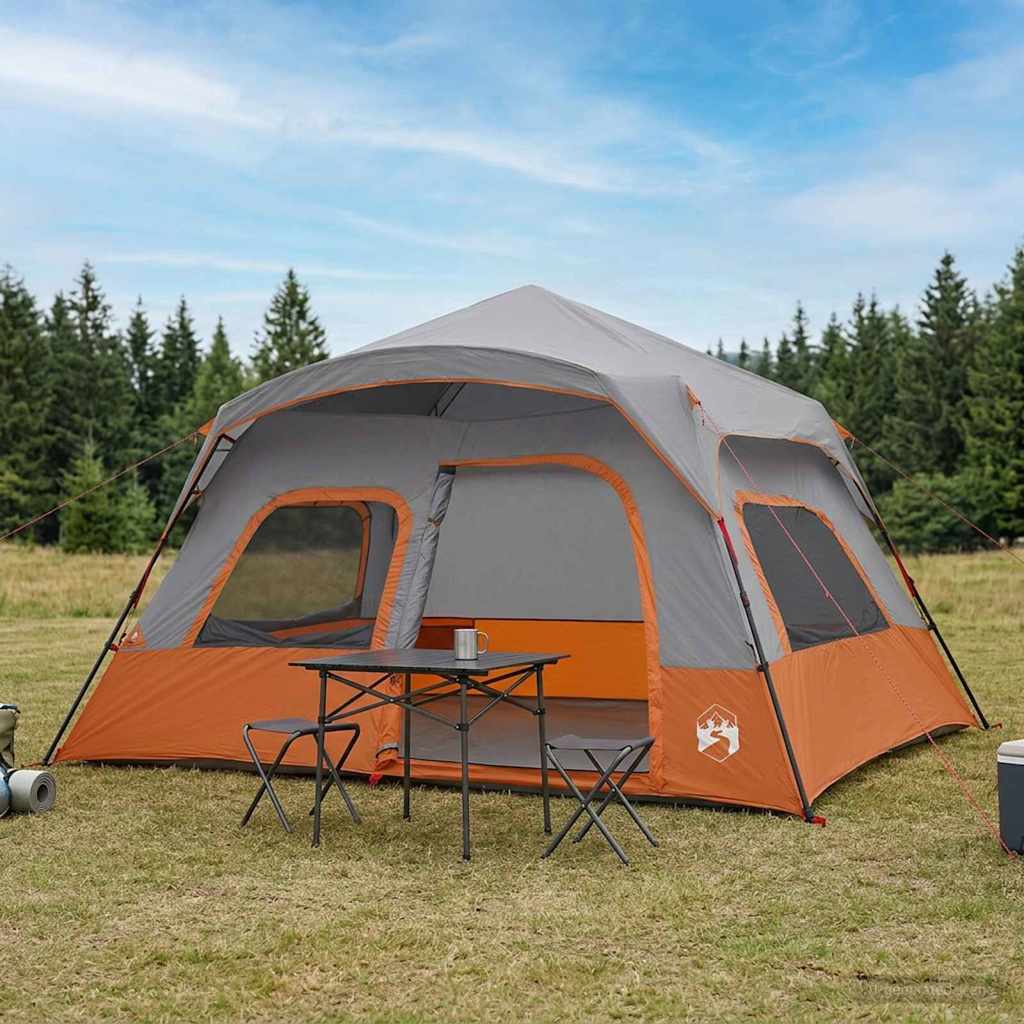 42017483_1.jpg vidaXL Okamžitý stan Šedá a oranžová 340 x 280 x 190 cm – Obrázok 1