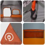 vidaXL Okamžitý stan Šedá a oranžová 340 x 280 x 190 cm – Obrázok 10