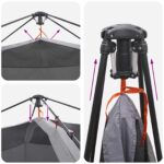 vidaXL Okamžitý stan Šedá a oranžová 340 x 280 x 190 cm – Obrázok 13